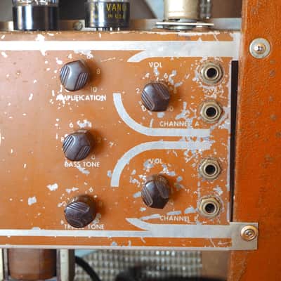 1950s Danelectro Challenger Series C Vintage 1x15 Tube Amp Vibravox 6V6 w/ ftsw image 13