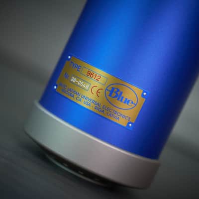 Rare Vintage Early Blue Bottle Tube Condenser Microphone Set image 10