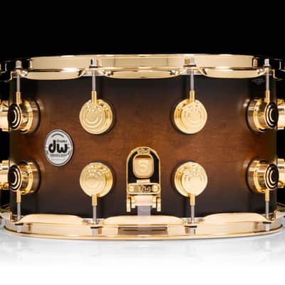 DW Collector's Maple SSC Maple 8x14 Snare Drum - Honey to Ebony SS Burst image 5