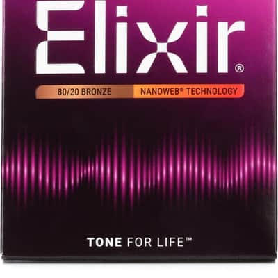 Elixir Strings 11027 Nanoweb 80/20 Acoustic Guitar Strings - .011-.052 Custom Light image 3