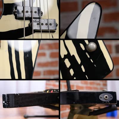 Charvel Explorer Bass Zebra Graphic 1984 w/OHSC image 19