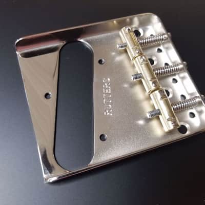 Rutters Vintage Stamped Bridge, Chrome Plated with Brass Straight Comp Saddles image 2