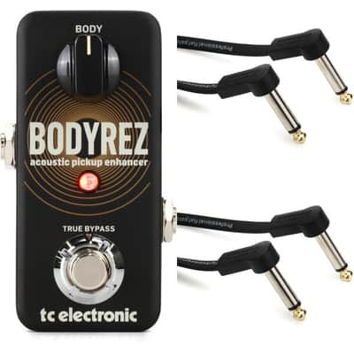 TC Electronic BodyRez Acoustic Pickup Enhancer Pedal with 3 Patch Cables image 3