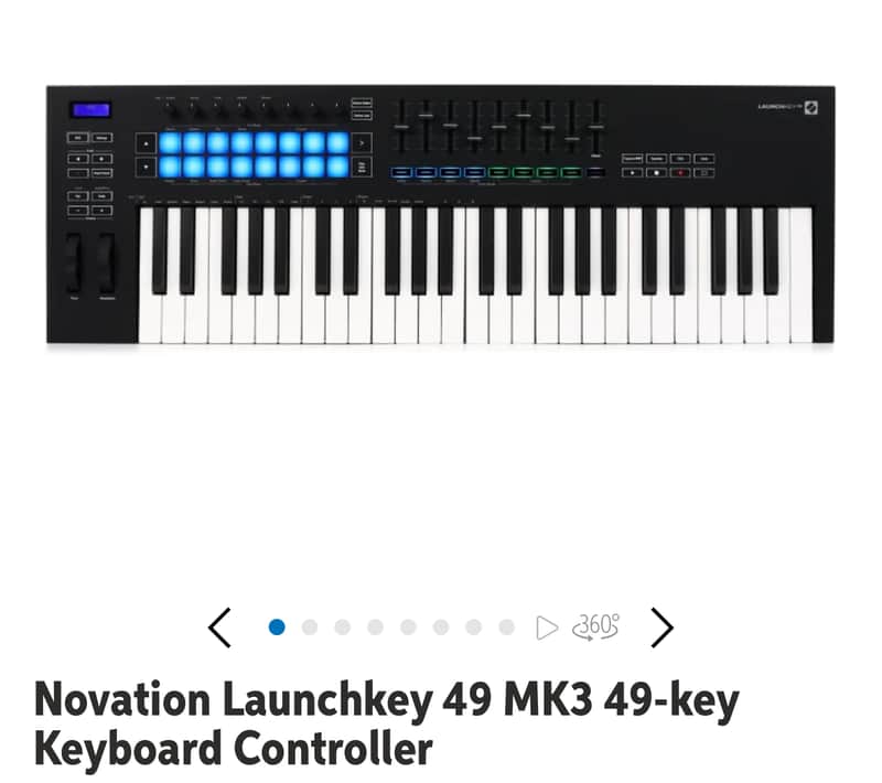 Novation Launchkey 49 MKIII MIDI Keyboard Controller 2020 - Present - Black image 1