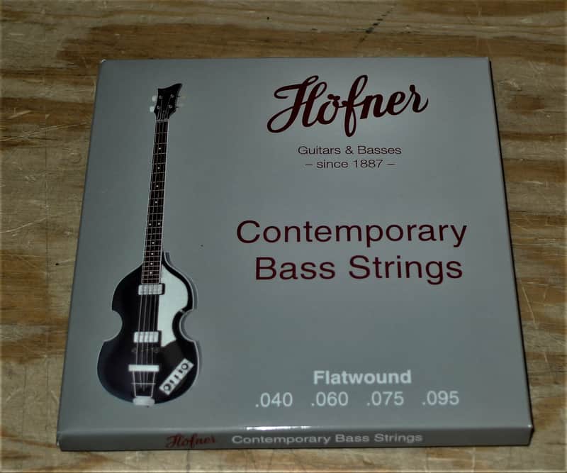 Hofner Contemporary FLAT Wound Short Scale Bass Strings Set of 4 Violin Beatle & Club image 1