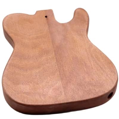 Left Handed Mahogany Wood Guitar Tele Style Body image 2