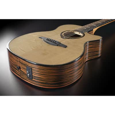 Lag HV50ACE HyVibe 50 Auditorium Bevel Cutaway Solid Engelmann Spruce Top Khaya Neck 6-String Acoustic Electric Guitar w/Gig Bag image 5