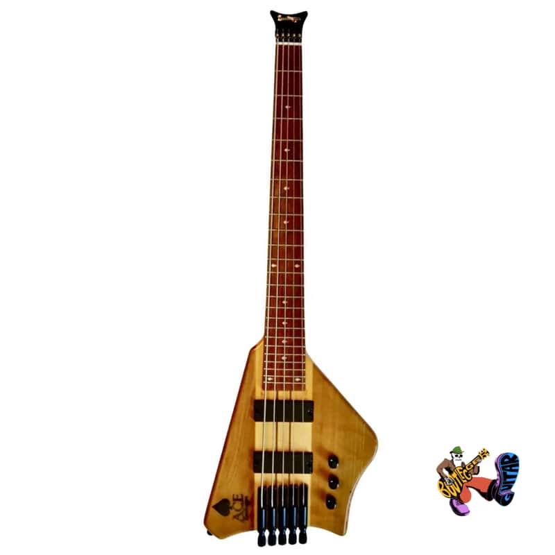 Bootlegger Guitar Ace 5 String Honey Gloss Short Scale 30 “ Headless Bass image 1