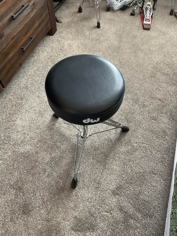 DW DWCP5100 5000 Series Round Drum Throne with Oversized Locking Nut 2010s - Chrome image 1