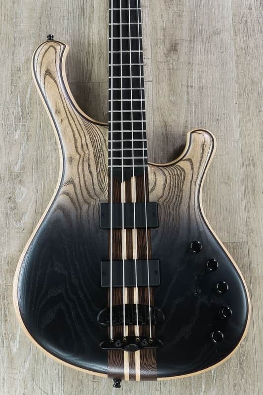 Mayones Viking Classic 4 4-String Bass, Dirty Black Horizon, Ebony Fretboard image 1