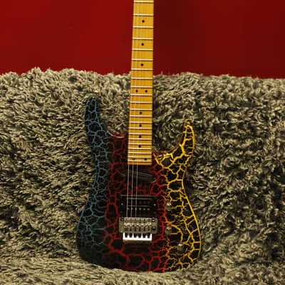 Charvel Fusion Deluxe Guitar, 80's Japan, Rainbow Crackle + HDSC Ships WW image 1