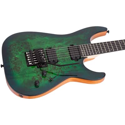 Schecter C-6 Pro FR Aqua Burst - Electric Guitar image 3