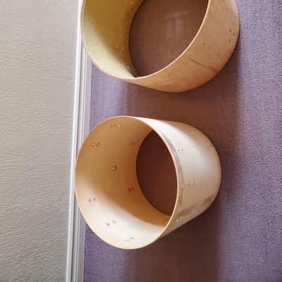 2PC Drum Shells Fiberglass & Wood 22"x16" & 16"x16 - Ultra Clean - Save $$ image 4