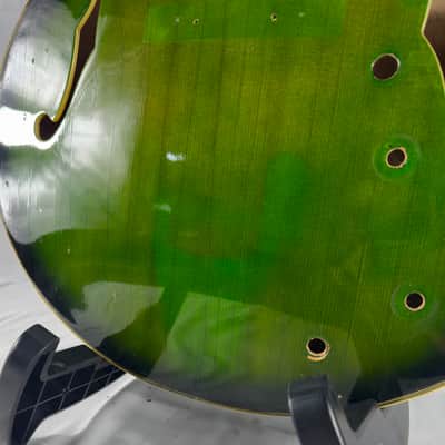 Aria Encore 335 Style Hollow Body 1970s Green Burst image 5