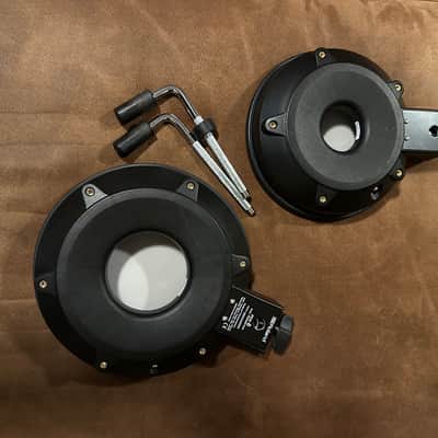 2 Roland V-Drum pads: 1 PDX-8 and 1 PDX-6 with mounting arms image 2