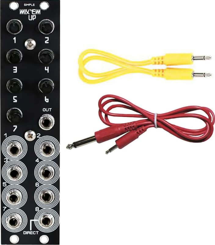 Blue Lantern Simple Mixer 8-Channel Eurorack Module Bundle w/Cables image 1