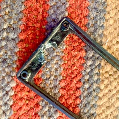 Vintage 1960's Gibson M-69 Neck Humbucker Pickup Ring Black MR491 Damaged-AS IS image 10
