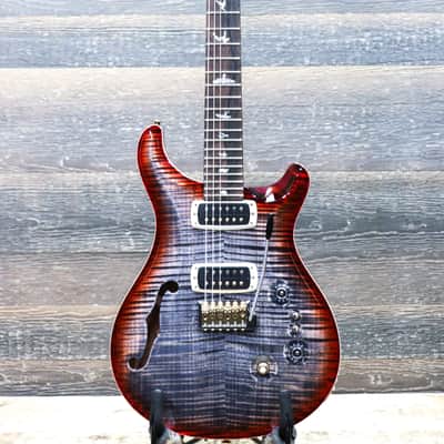PRS 40th Anniversary Custom 24-08 Semi-Hollow Limited Edition Charcoal Cherry Burst Electric Guitar w/Case image 2