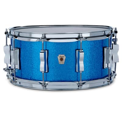 Ludwig Classic Maple Snare Drum Regular 14 x 6.5 in. Blue Sparkle image 1