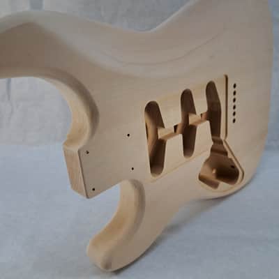 Unfinished Basswood SSS Hardtail guitar body - fits Fender Strat Stratocaster necks J2431 image 8