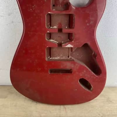 Red HSH Guitar Poplar Wood Strat Style Body image 1
