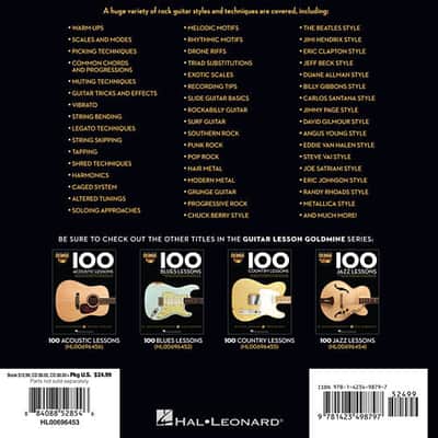 100 Rock Lessons Guitar Lesson Goldmine Series image 1