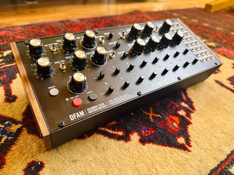 Moog DFAM Drummer From Another Mother Semi-Modular Analog Percussion Synthesizer 2018 - Present - Black/Wood image 1