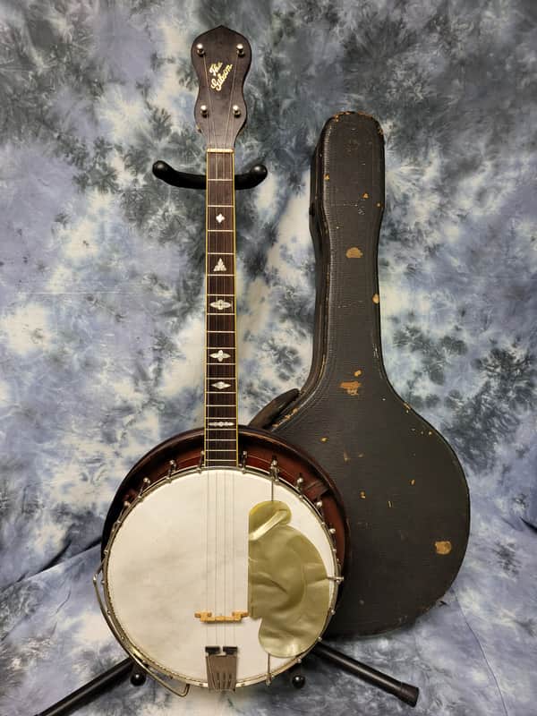 Vintage RARE 1925 Prewar The Gibson TB-2 Tenor Banjo Original Rest Pickguard Hardshell Case image 1