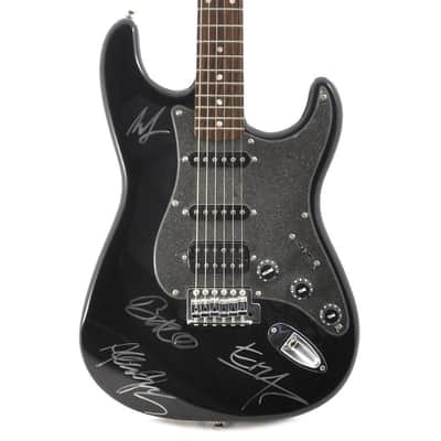 Squier Stratocaster Black Sparkle signed by U2 image 9