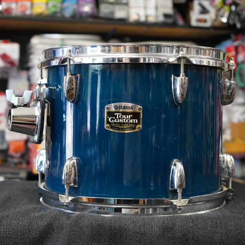 Yamaha Tour Custom 12" Maple Tom w/ YESS Mount - Blue Lacquer Finish | 9x12" image 1