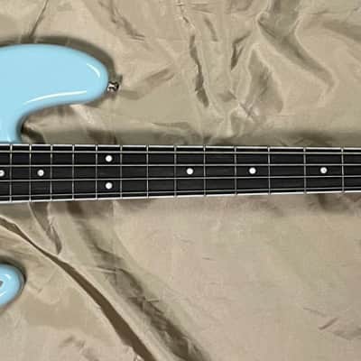 Fender "Gold Foil" Jazz, Sonic Blue w/ Ebony *IN STOCK* image 2