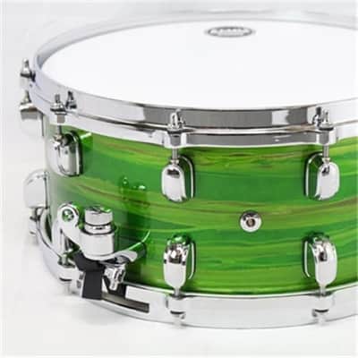 Tama Starclassic Walnut/Birch 6.5x14" Snare Drum (Lacquer Shamrock Oyster) WBSS65-LSO image 2