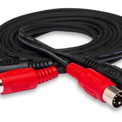 Hosa MID-204 Dual MIDI Cable, Dual 5-pin DIN to Same - 4 m image 1