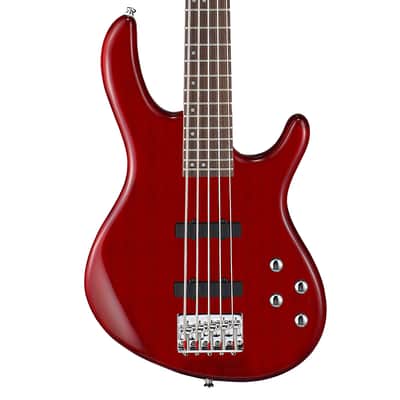 Cort ACTIONBASSVPLUSTR Action Bass V Plus Double Cutaway Poplar Body Hard Maple Neck 5-String Bass Guitar image 8
