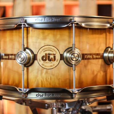 DW 6.5x14 Collector's 50th Anniversary Persimmon Spruce Snare Drum - SO#1274305 - #4 of 200 image 1