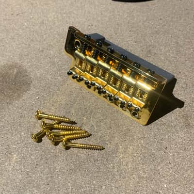 Gold Fender Stratocaster Bridge image 1