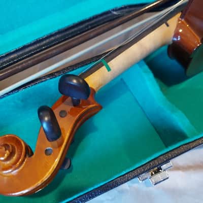 Josef Lorenz Luby Schonbach size 3/4 violin, Czech, Glasser Bow image 8