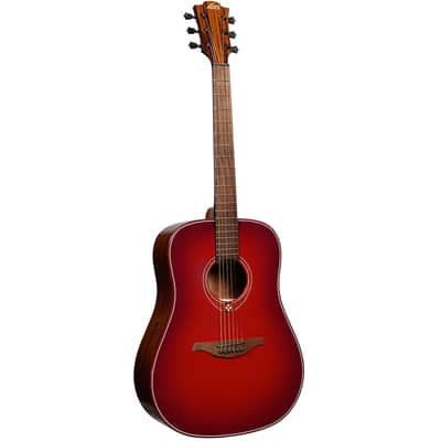 LÂG T-RED-DCE | Tramontane Dreadnought Cutaway Electro Special Edition, Red Burst. New with Full Warranty! image 2