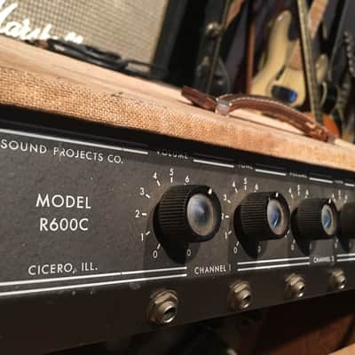Lectrolab R600C Vintage Combo Guitar/Harp Amplifier 1950/60's Classic Tweed image 5