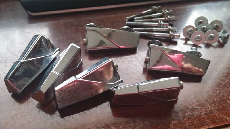 Tama Vintage TRAK Drums SET OF 6 Tom Lugs Tama Hoshino Japan RARE PARTS 80s image 1