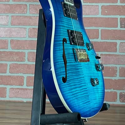 PRS SE Custom 24 Semi-hollow Piezo Electric Guitar - Lake Blue image 7