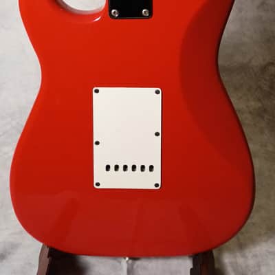 1987 Young Chang E10 Squier 1957 Reissue *Gorgeous Flame Maple Neck* Active EMG Select's W/ Awesome Red Light! Alder Body W/ Maple Cap and Back!- Torino Red image 17