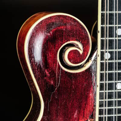 1919 Gibson F-4 refin dark mahogany sunburst image 7