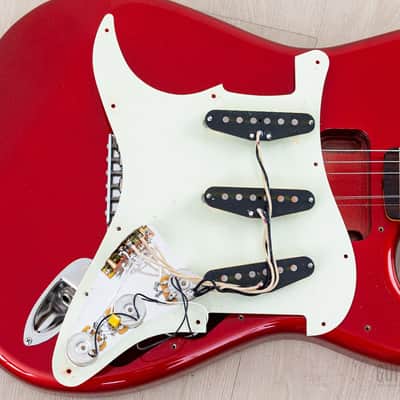 2020 Fender Hybrid ‘60s Stratocaster Candy Apple Red w/ American Vintage 57/62 & Hangtags, Japan MIJ image 18