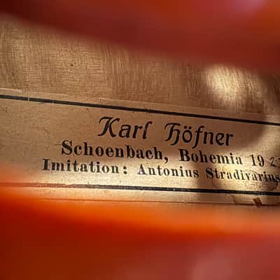 Karl Hofner Stradivarius  Violin 1927 image 5