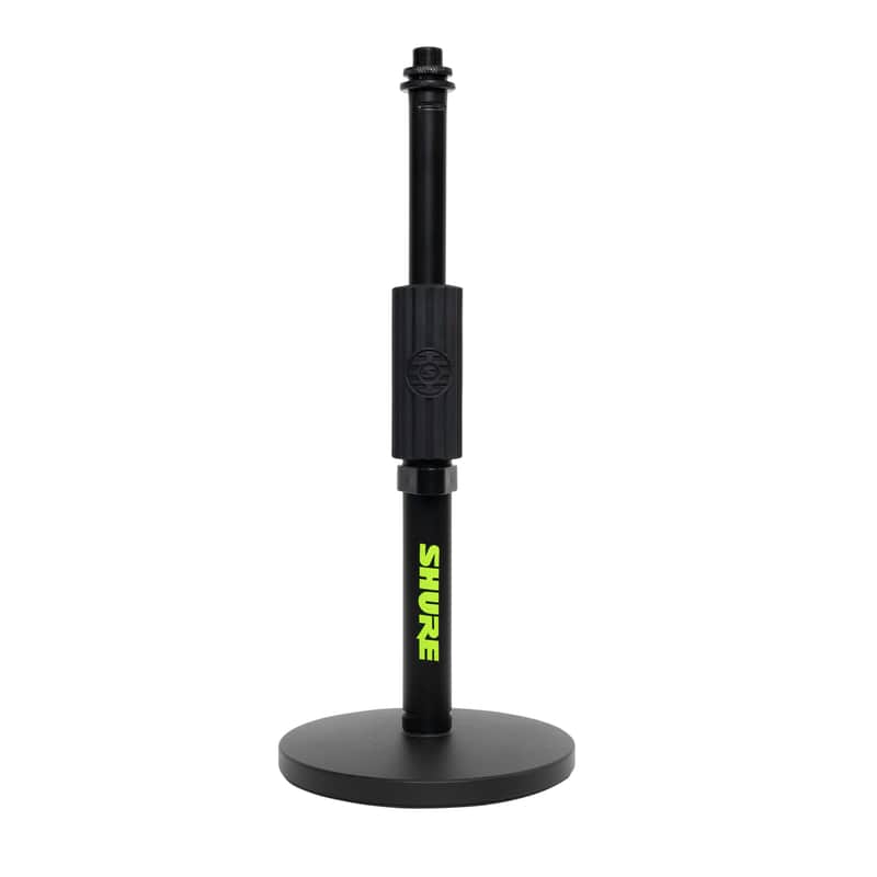 Shure by Gator Round Base Desktop Mic Stand with Standard Height-Adjustable Twist Clutch and 6" Base; (SH-DESKTOP1) image 1