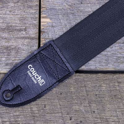 Couch Guitar Straps SB001 All Plain Black Vegan Strap- Guitar image 2