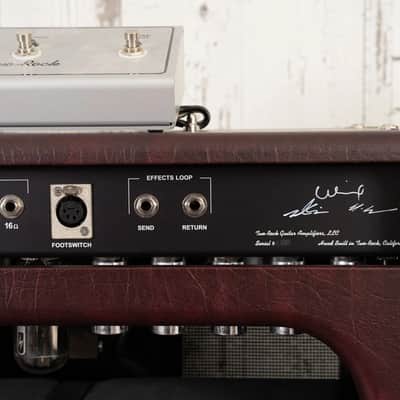 Two Rock Classic Reverb Signature 100 Watt Head and 2x12" Cab - Burgundy Tolex image 10
