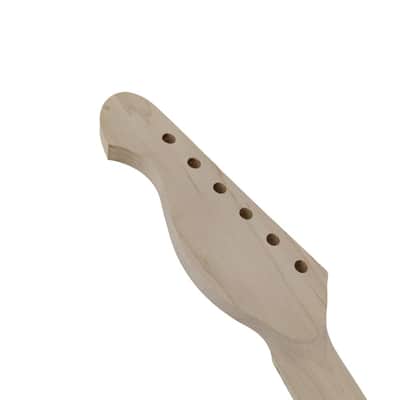 Electric Guitar Neck, 21 Fret 25.5 Inch (648mm) Replacement Necks, Maple with Rosewood Fretboard, Square Inlays, Bound Edges (Bottom Truss Rod Adjust) image 5