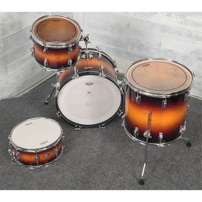 Used Rogers Powertone 4pc Drum Set Vintage Sunburst Lacquer - Very Good image 5